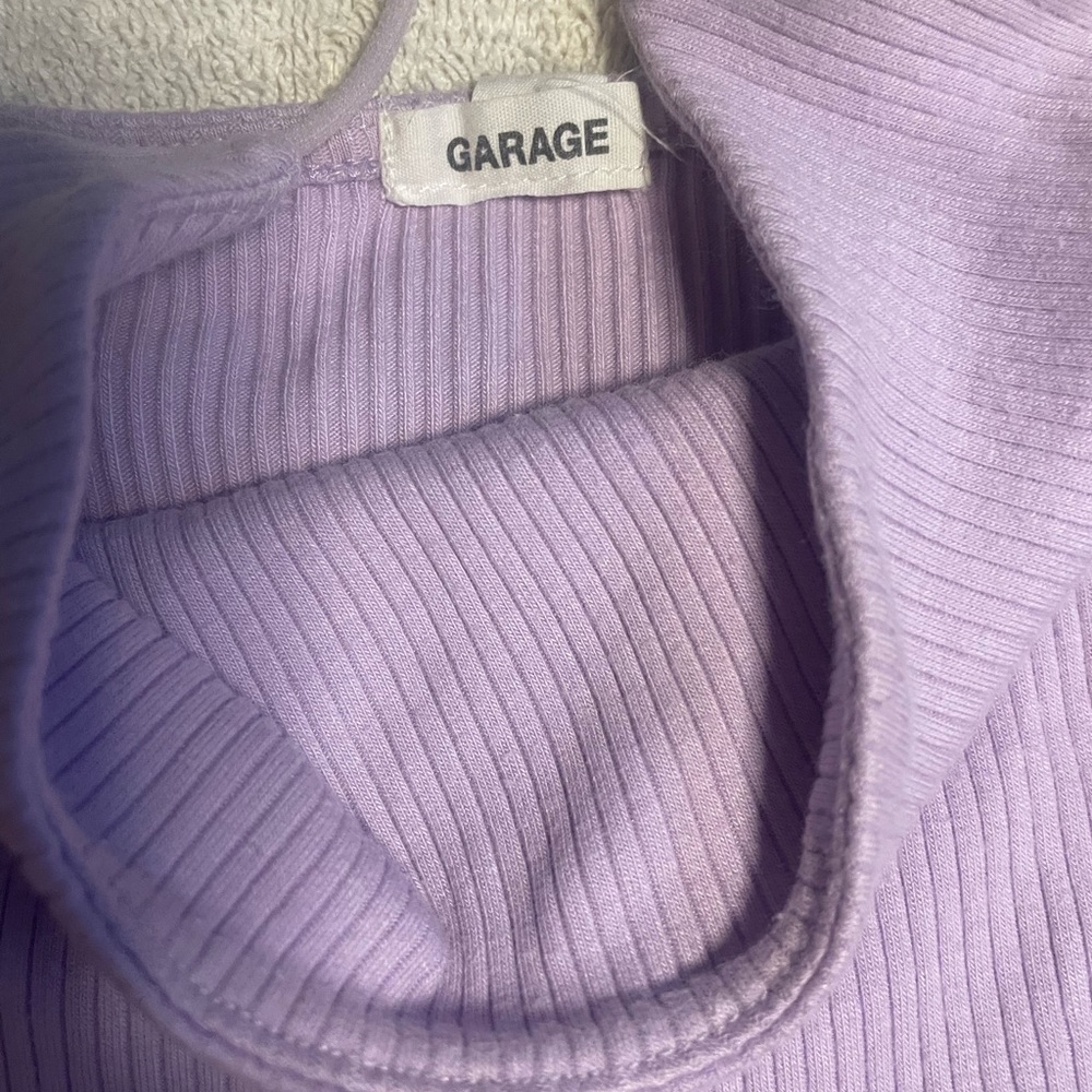 Garage purple cropped tank